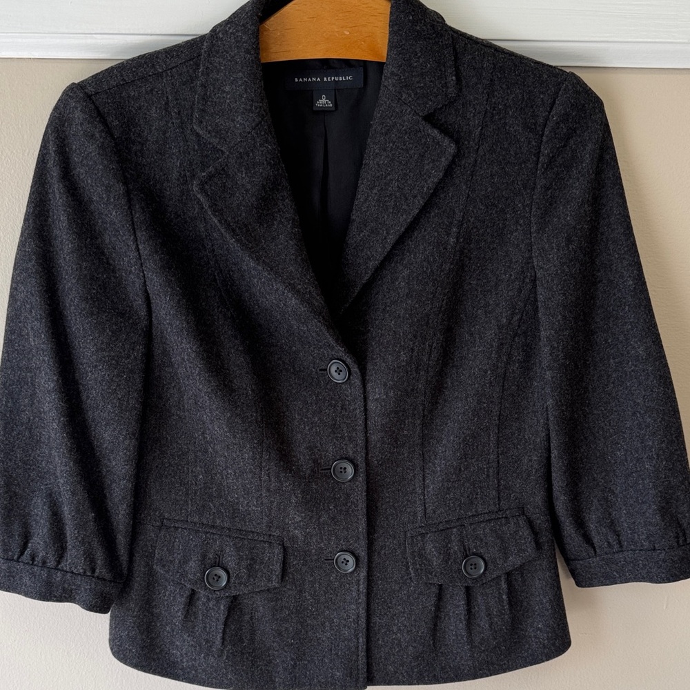 Bundle of Three Women's Blazers - Black, Charcoal, Dark Brown - Picture 6 of 14